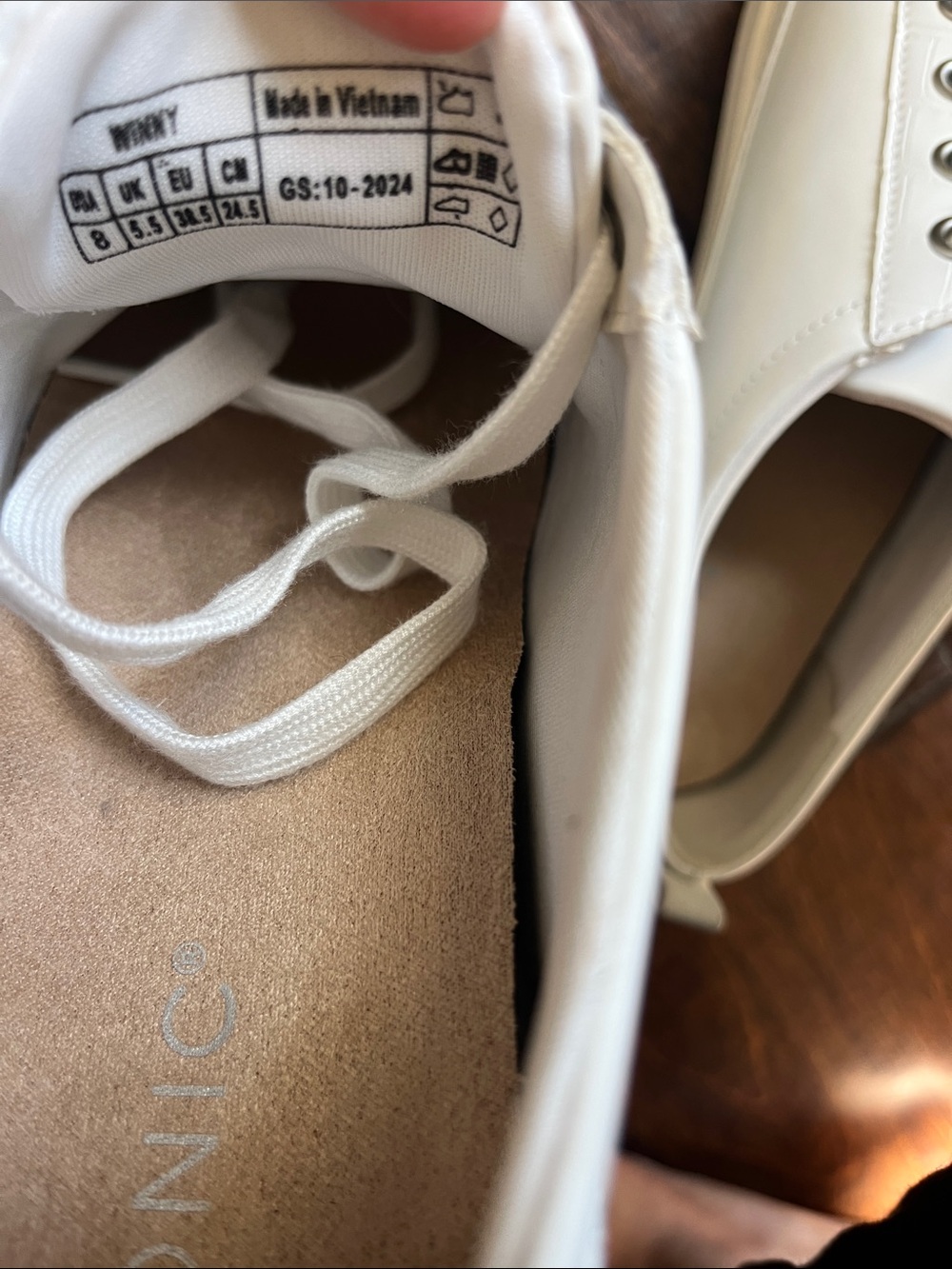 Vionic Classic White Leather Low-Top Sneakers - Picture 8 of 15